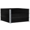 vidaXL Colliers de palette 3 pcs noir 100x100 cm bois de pin solide