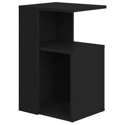 vidaXL Table d'appoint Noir 36x30x56 cm Bois d’ingénierie