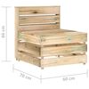 vidaXL Salon de jardin 3 pcs Bois de pin impr&eacute;gn&eacute; de vert