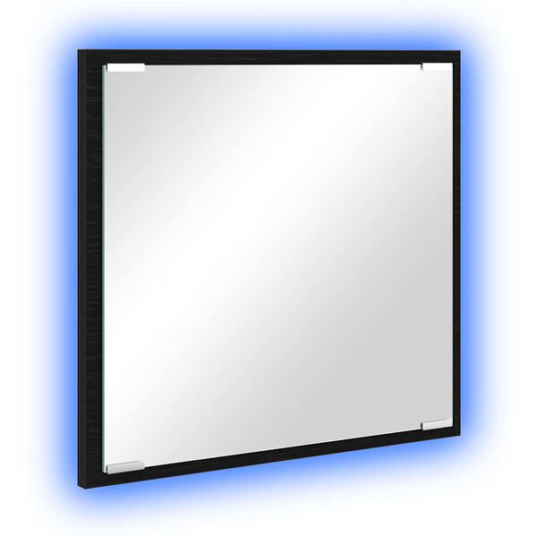 vidaXL Miroir de salle de bain LED Ch&ecirc;ne noir 40 x 37 x 8.5 cm