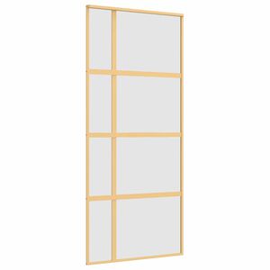 vidaXL Porte coulissante dor&eacute; 90x205 cm verre ESG d&eacute;poli et aluminium