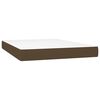 vidaXL Sommier &agrave; lattes de lit matelas et LED Marron fonc&eacute; 140x190 cm