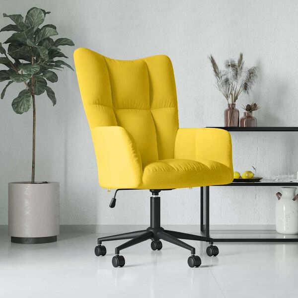 vidaXL Chaise de relaxation Jaune moutarde Velours