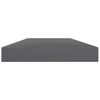 vidaXL Panneaux biblioth&egrave;que 8pcs Gris brillant 40x10x1,5cm Agglom&eacute;r&eacute;