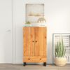 vidaXL Buffet haut avec tiroir 60x33x100cm bois massif d'acacia et fer