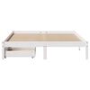 vidaXL Cadre de lit sans matelas blanc 150x200 cm bois de pin massif