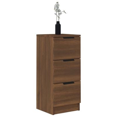 vidaXL Buffets 2 pcs chêne marron 30x30x70 cm Bois d'ingénierie