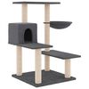 vidaXL Arbre &agrave; chat avec griffoirs en sisal gris fonc&eacute; 82,5 cm
