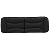 vidaXL Coussin de t&ecirc;te de lit Hvar noir 152 cm similicuir