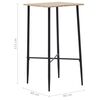 vidaXL Ensemble de bar 5 pcs Similicuir Noir