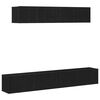 vidaXL Ensemble meuble TV 4 pc Ch&ecirc;ne noir Bois d'ing&eacute;nierie