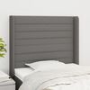 vidaXL T&ecirc;te de lit avec oreilles Gris fonc&eacute; 93x16x118/128 cm Tissu