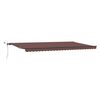 vidaXL Auvent r&eacute;tractable automatique avec LED marron 600x300 cm