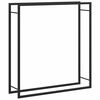 vidaXL Portant de bois de chauffage Noir mat 110x28x116 cm Acier