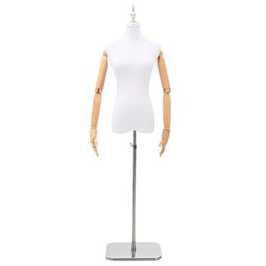 vidaXL Mannequin Ajustable 156-226 cm avec Socle Femme PP Blanc