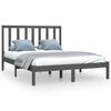 vidaXL Cadre de lit sans matelas gris bois de pin massif 120x200 cm