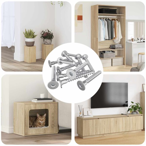 vidaXL Vis confirmat 12 pcs Argent&eacute; &Oslash;5 x 40 mm M&eacute;tал