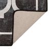 vidaXL Tapis lavable noir et blanc 80x300 cm antid&eacute;rapant