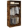 vidaXL Garde-robe ch&ecirc;ne fum&eacute; 100x50x200 cm bois d'ing&eacute;nierie