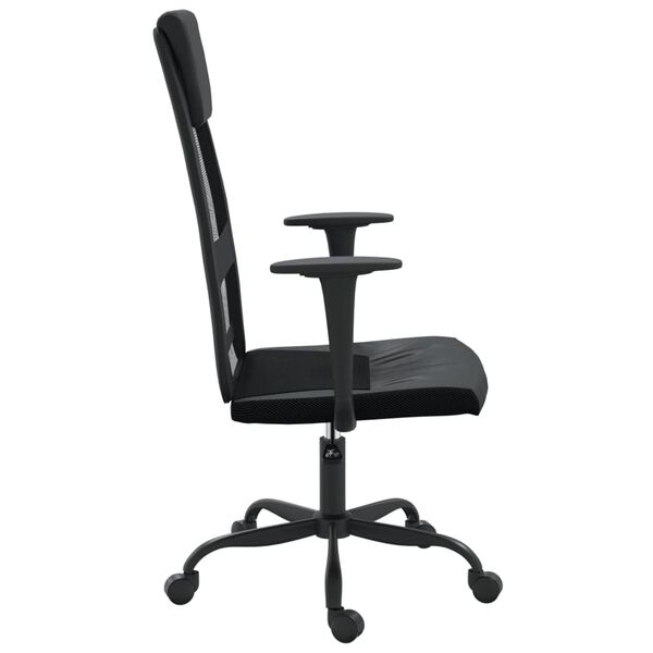 vidaXL Chaise de bureau r&eacute;glable en hauteur noir