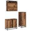 vidaXL Ensemble de mobilier de salle de bain 3 pcs Bois Ancien