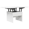 vidaXL Table basse Blanc 55 x 54,5 x 45 cm Bois d'ing&eacute;nierie