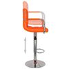 vidaXL Tabourets de bar lot de 2 orange similicuir