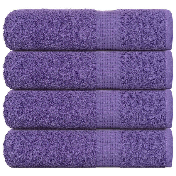 vidaXL Essuie-mains FROGN 4 pcs violet 50x100 cm 360 g/m&sup2;