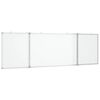 vidaXL Tableau blanc magn&eacute;tique pliable 160x50x1,7 cm aluminium