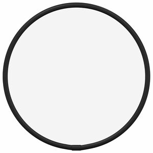 vidaXL Miroir mural Noir Ø 20 cm Rond