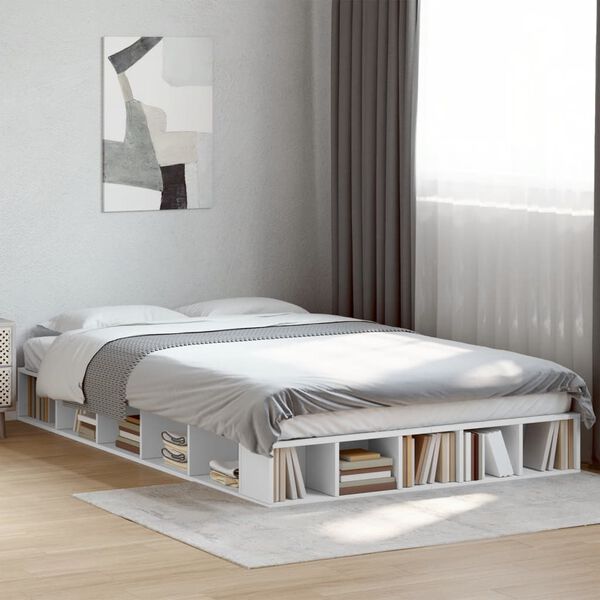 vidaXL Cadre de lit sans matelas blanc 120x200 cm