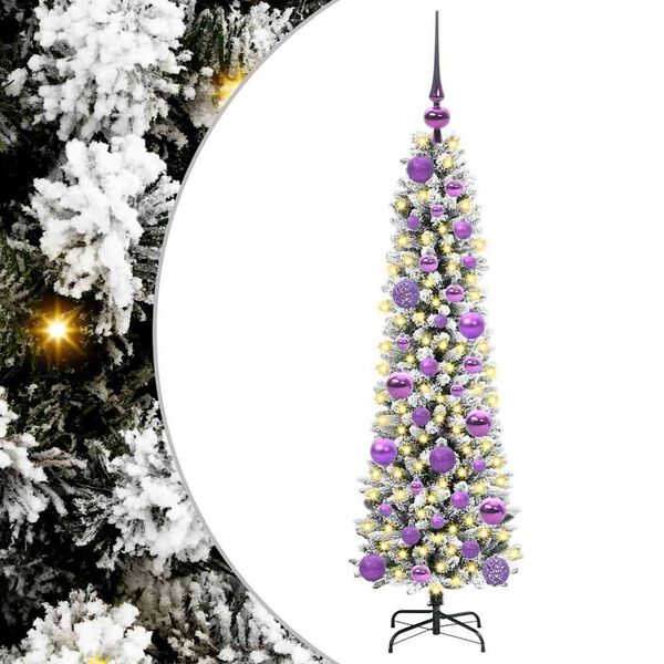 vidaXL Sapin de No&euml;l artificiel Blanc 120 cm PVC, m&eacute;tal et plastique