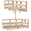 vidaXL Lit biblioth&egrave;que sans matelas 100x200 cm bois massif de pin