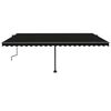 vidaXL Auvent manuel r&eacute;tractable sur pied 500x350 cm Anthracite