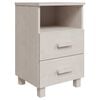 vidaXL Table de chevet HAMAR Blanc 40x35x62 cm Bois de pin massif