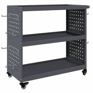 vidaXL Chariot &agrave; outils avec &eacute;tag&egrave;re Anthracite 75 x 35 x 73 cm