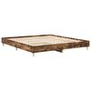 vidaXL Cadre de lit sans matelas chêne fumé 160x200 cm bois ingénierie