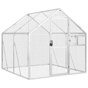 vidaXL Voli&egrave;re argent&eacute; 1,79x2x1,85 m aluminium