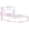 vidaXL Cadre de lit sans matelas ch&ecirc;ne marron 107x203 cm