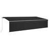 vidaXL Auvent manuel r&eacute;tractable avec store 6x3 m Anthracite