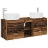 vidaXL Ensemble de mobilier de salle de bain 3 pc Bois ancien