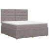 vidaXL Lit boxspring avec matelas Taupe 180 x 200 cm Tissu
