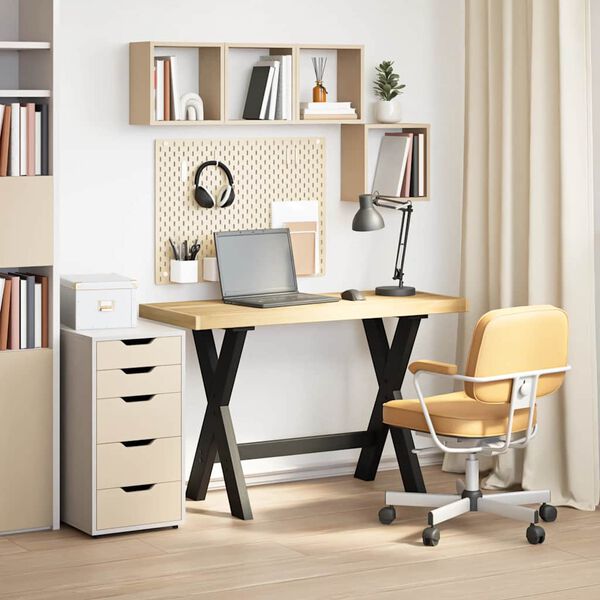 vidaXL Bureau NOAIN pieds en forme de X 120x50x75 cm bois massif pin