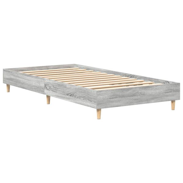 vidaXL Cadre de lit Gris Sonoma 203 x 93 x 25 cm Bois d'ing&eacute;nierie