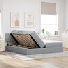 vidaXL Lit de Rangement Gris clair 200 x 200 cm Cuir synth&eacute;tique