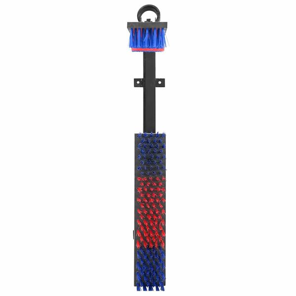 vidaXL Brosses pour le bétail Rouge et bleu 84 x 10 x 91 cm PVC