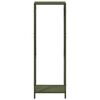 vidaXL Portant de bois chauffage vert olive 34x25x100 cm