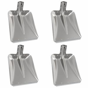 vidaXL T&ecirc;te de pelle 4 pi&egrave;ces Argent 45 x 38 cm Aluminium