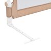 vidaXL Barrière de sécurité de lit d'enfant Taupe 180x42 cm Polyester