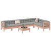 vidaXL Salon de jardin 8 pcs avec coussins sapin douglas solide